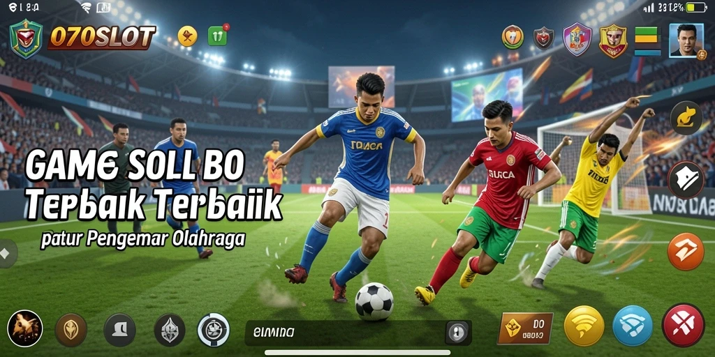 Tampilan gameplay seru di 070SLOT dengan aksi sepak bola nyata.