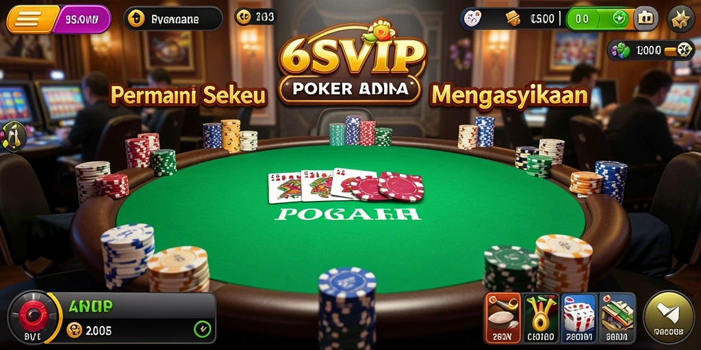 Tampilan permainan Poker yang menarik di 6SVIP.