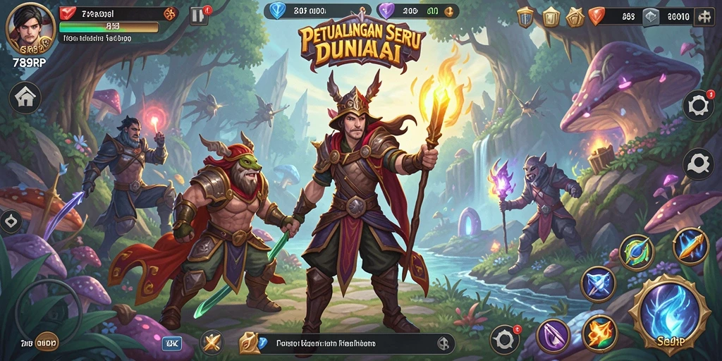 Tangkapan layar menunjukkan aksi seru dalam petualangan 789RP.