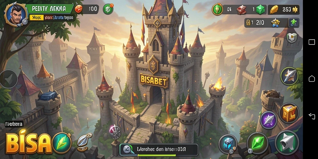 Tampilan seru gameplay Tower Defense di BISABET dengan menara yang strategis.