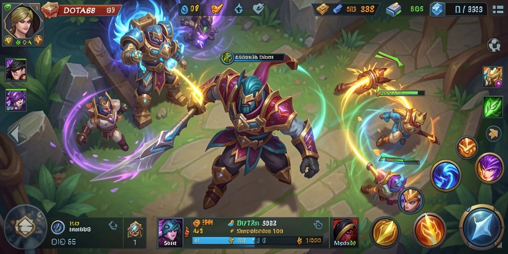 Tangkapan layar DOTA88 menampilkan gameplay simulasi yang dinamis dan menarik.
