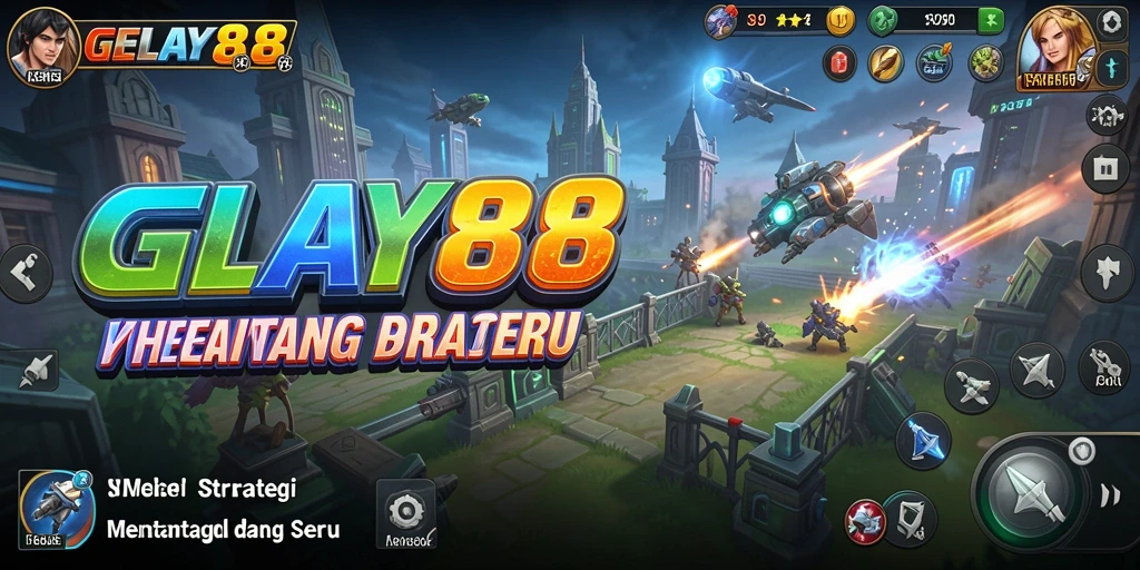 Screenshot gameplay GELAY88 menampilkan pertempuran strategi yang dinamis.
