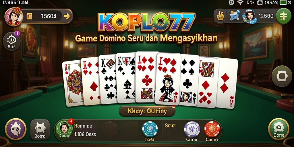 Screenshot KOPLO77 menampilkan keseruan gameplay Domino yang dinamis.