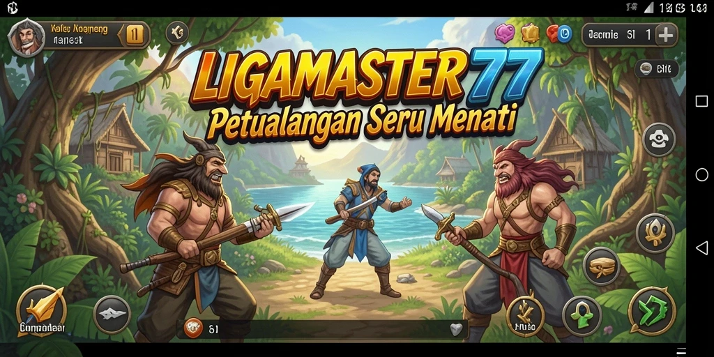 Tampilan seru dari gameplay petualangan LIGAMASTER77.