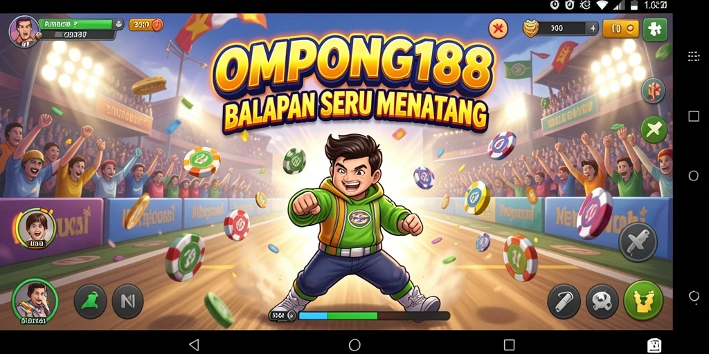 Screenshot gameplay OMPONG188 menampilkan aksi balapan yang mendebarkan.