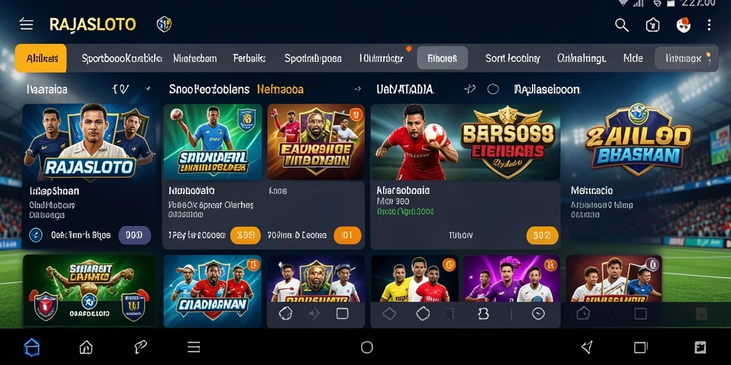 Tampilan menarik dari gameplay <strong>RAJASLOTO</strong> dalam taruhan olahraga.
