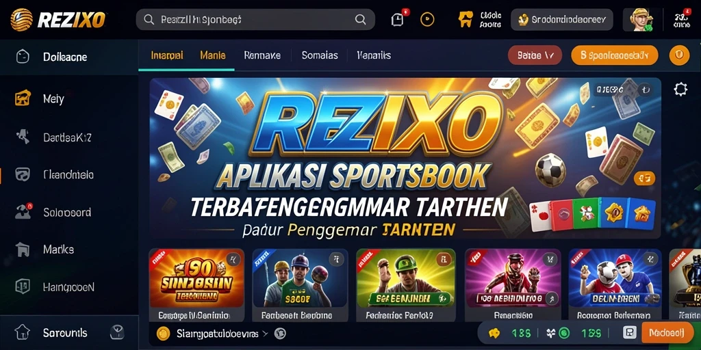 Tampilan menarik dari gameplay <strong>REZIXO</strong> dalam taruhan olahraga.